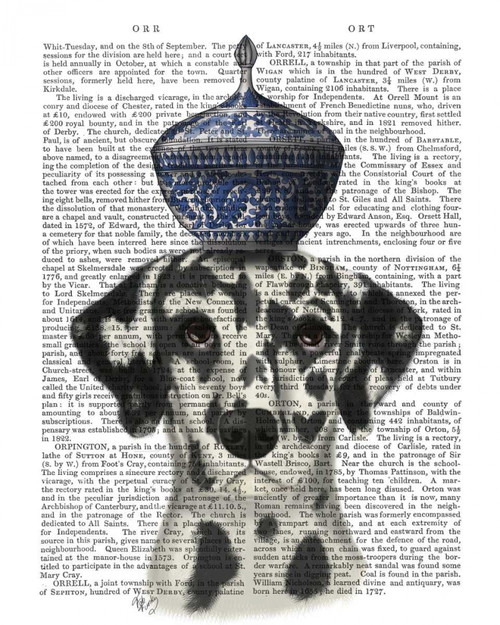 Stampa su tela Poster Fab Funky Dalmata con vaso blu Stravagante Verticale